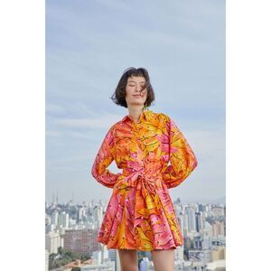 Farm Rio Ombre Bananas Mini Dress Medium M NEW